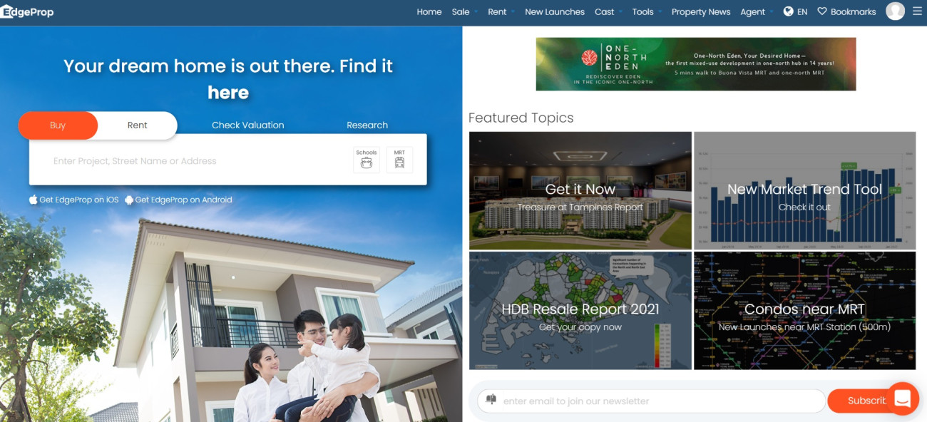One-North Eden - Home Page Top Leaderboard (29 Mar 2021)