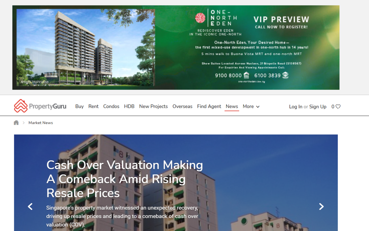 PGSG Market News Billboard - One-North Eden - 050421