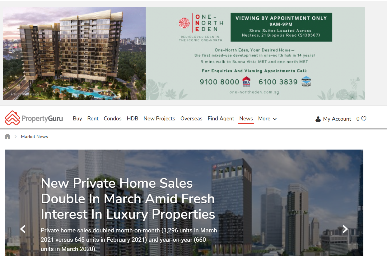 PGSG Market News Billboard - One-North Eden - 190421