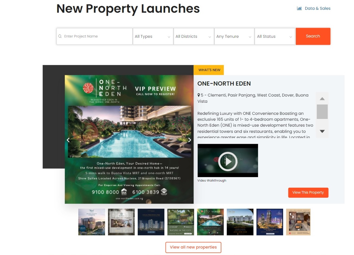 One-North Eden - New Launches Mega Poster (29 Mar 2021)