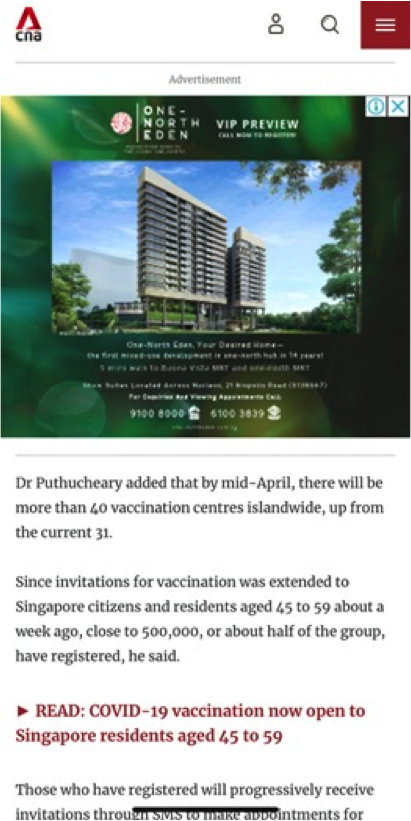 One-North Eden - Programmatic Whitelist Banner - CNA